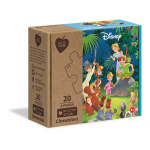 Puzzle Clementoni 2x20el Play For Future Jungle Book + Peter Pan