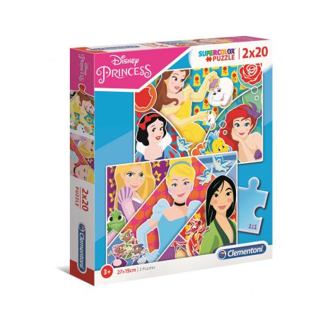 Puzzle Clementoni 2x20el Supercolor Princess