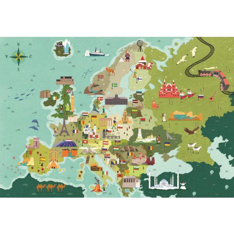 Puzzle Clementoni 250el Supercolor Exploring Maps Great Places In Europe - 2