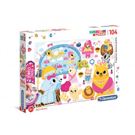 Puzzle Clementoni 104el Puppies Beauty&Spa z ozdobami