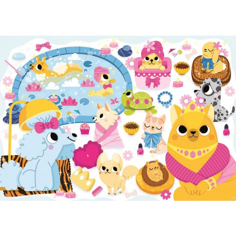 Puzzle Clementoni 104el Puppies Beauty&Spa z ozdobami - 2