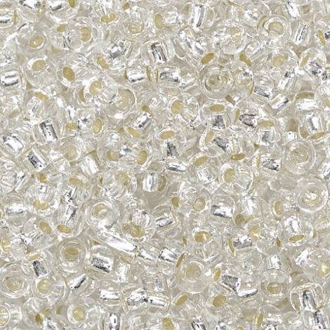 Koraliki szklane Knorr Prandell 2.5mm, Srebrne transparentne
