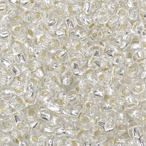 Koraliki szklane Knorr Prandell 2.5mm, Srebrne transparentne