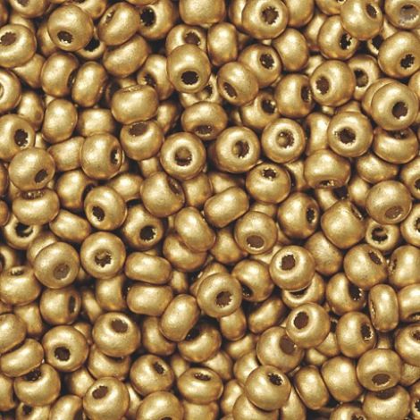 Koraliki szklane Knorr Prandell 2.5mm, Złote matowe
