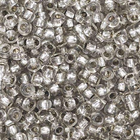 Koraliki szklane Knorr Prandell 2.5mm, Srebrne transparentne
