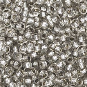 Koraliki szklane Knorr Prandell 2.5mm, Srebrne transparentne