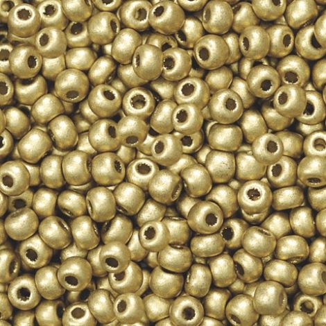 Koraliki szklane Knorr Prandell 2.5mm, Złote jasne matowe