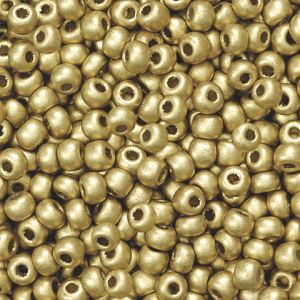 Koraliki szklane Knorr Prandell 2.5mm, Złote jasne matowe