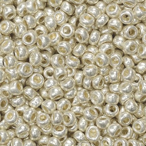Koraliki szklane Knorr Prandell 2.5mm, Srebrne jasne metaliczne