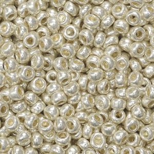 Koraliki szklane Knorr Prandell 2.5mm, Srebrne jasne metaliczne