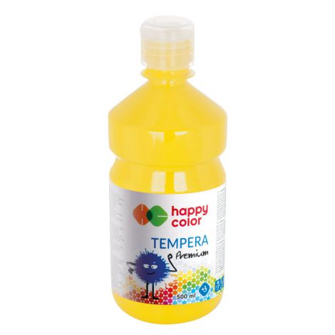 Farba Tempera Happy Color Premium 500ml, Żółta