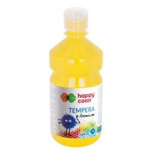 Farba Tempera Happy Color Premium 500ml, Żółta
