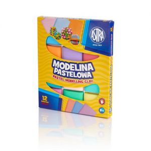 Modelina Astra pastelowa, 12 kolorów