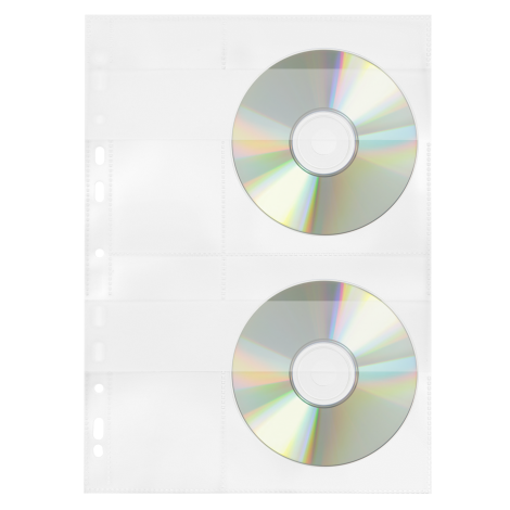 Koszulki na CD A4/2 Bantex groszkowe, 5szt - 3