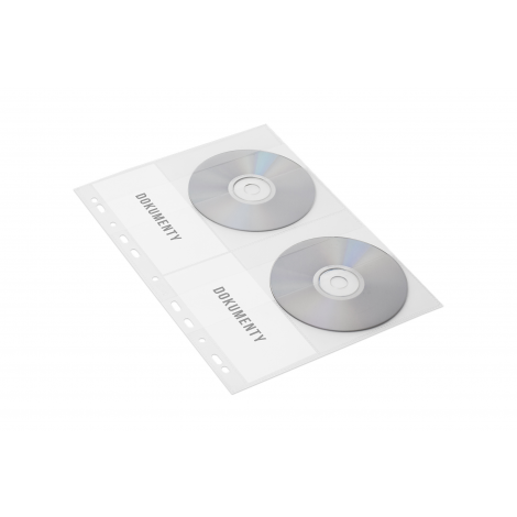 Koszulki na CD A4/2 Bantex groszkowe, 5szt - 2