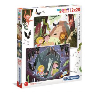 Puzzle Clementoni 2x20el Supercolor Looking For Adventure