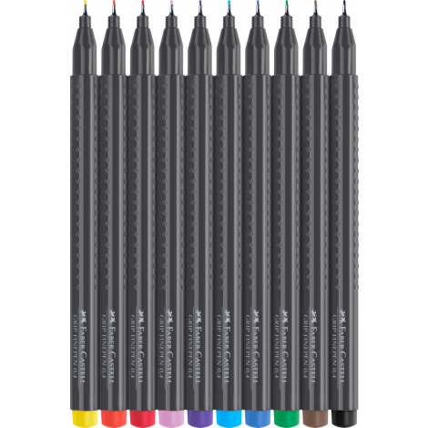 Cienkopisy Faber-Castell Grip, 10 kolorów - 3