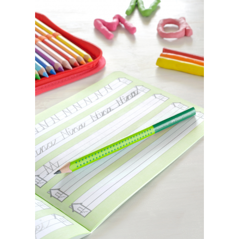 Ołówek Faber-Castell Jumbo Grip Two Tone, zielony - 3