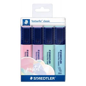 Zakreślacze Staedtler Textsurfer Classic Pastel, 4 kolory