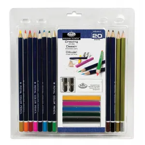 Zestaw artystyczny R&L Drawing Clamshell Kit, 20 elementów
