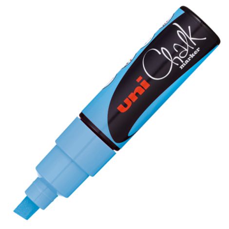 Marker kredowy Uni PWE-8K, jasnoniebieski