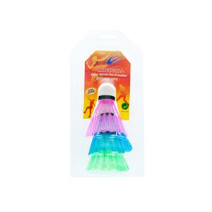Lotki do badmintona, plastikowe, mix kolorów, 3 sztuki