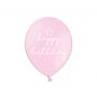 Balony happy birthday, 30cm, Pastel Baby Pink, 6 sztuk - 2