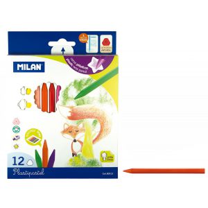Kredki świecowe Milan Plastipastel, 12 kolorów