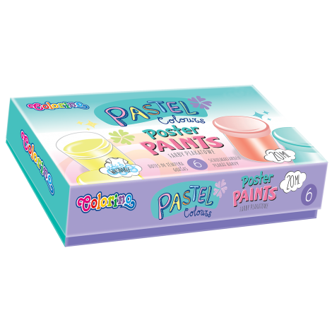 Farby plakatowe Colorino Pastel, 6 kolorów x 20ml