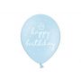 Balony happy birthday, 30cm, Pastel Baby Blue, 6 sztuk - 2