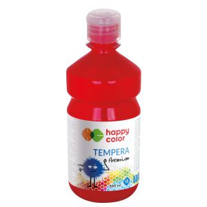 Farba Tempera Happy Color Premium 500ml, Czerwona ciemna