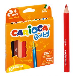 Kredki ołówkowe Carioca Baby, 10 kolorów