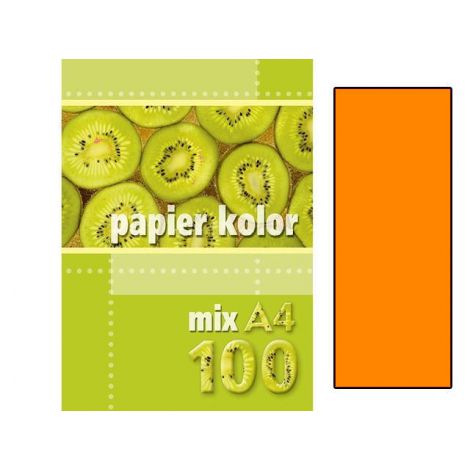 Papier ksero A4/100/80g Kreska pomarańczowy fluo