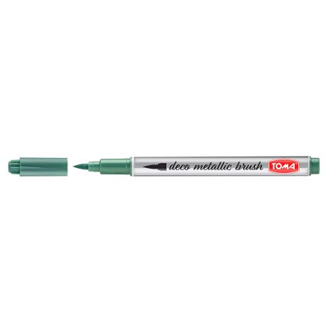 Pisak pędzelkowy Toma Deco Metallic Brush 1.0-3.0mm, Zielony