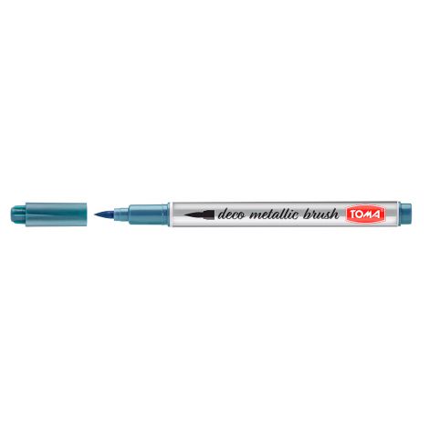 Pisak pędzelkowy Toma Deco Metallic Brush 1.0-3.0mm, Niebieski