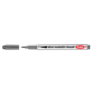 Pisak pędzelkowy Toma Deco Metallic Brush 1.0-3.0mm, Srebrny