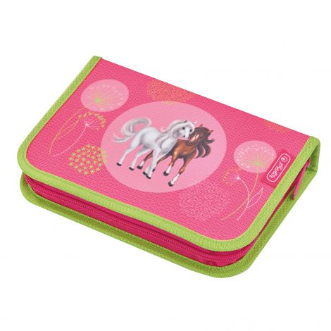 Piórnik składany Herlitz 1k, Smart Spring Horses, z wyposażeniem