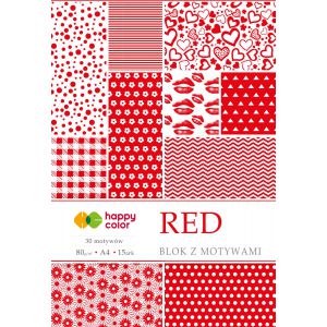 Blok z motywami Happy Color Red A4/15/80g