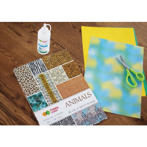 Blok z motywami Happy Color Animals A4/16/80g - 3