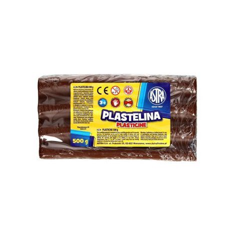 Plastelina Astra, 0.5 kg, brązowa