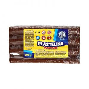 Plastelina Astra, 0.5 kg, brązowa