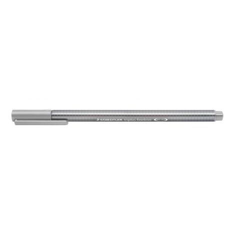 Cienkopis Staedtler Triplus, trójkątny, 0.3mm, szary jasny - 2
