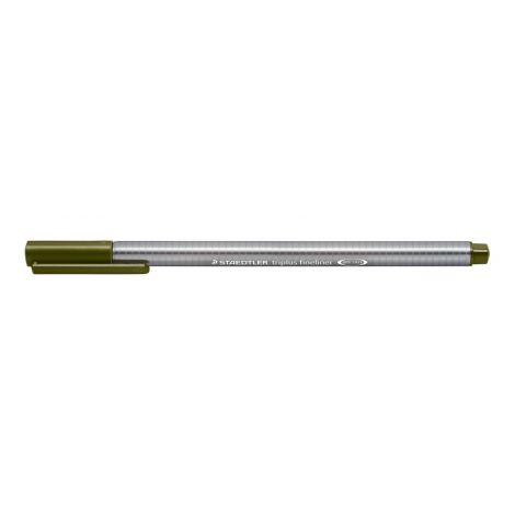 Cienkopis Staedtler Triplus, trójkątny, 0.3mm, oliwkowy - 2