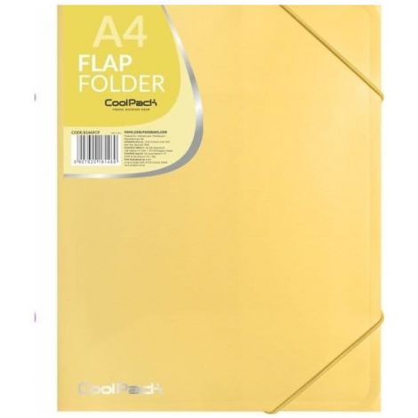 Teczka CoolPack A4 Pastel z gumką, Żółta