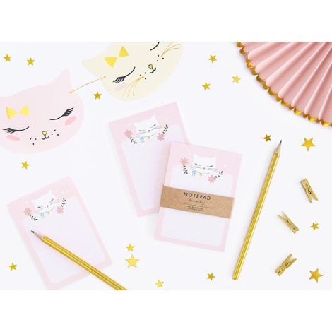 Notes PartyDeco Kotek z wyrywanymi kartkami 8.5x12cm/40/90g - 3