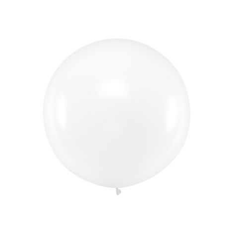 Balon okrągły, 1 m, Pastel Clear