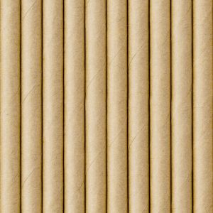 Słomki papierowe, kraft, 19.5cm, 10 sztuk