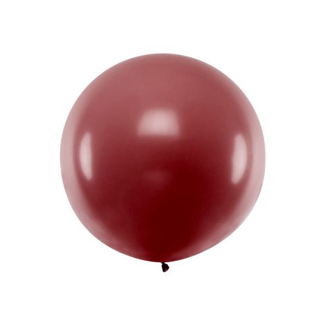 Balon okrągły, 1 m, Pastel Burgundy