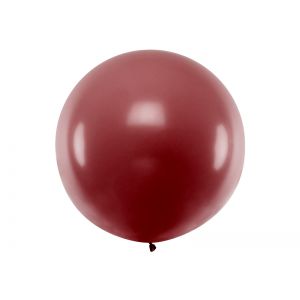 Balon okrągły, 1 m, Pastel Burgundy