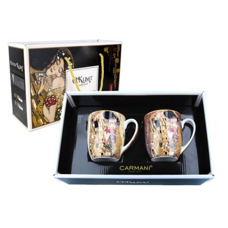Komplet dwóch kubków Carmani 450ml - G. Klimt, Pocałunek - 2